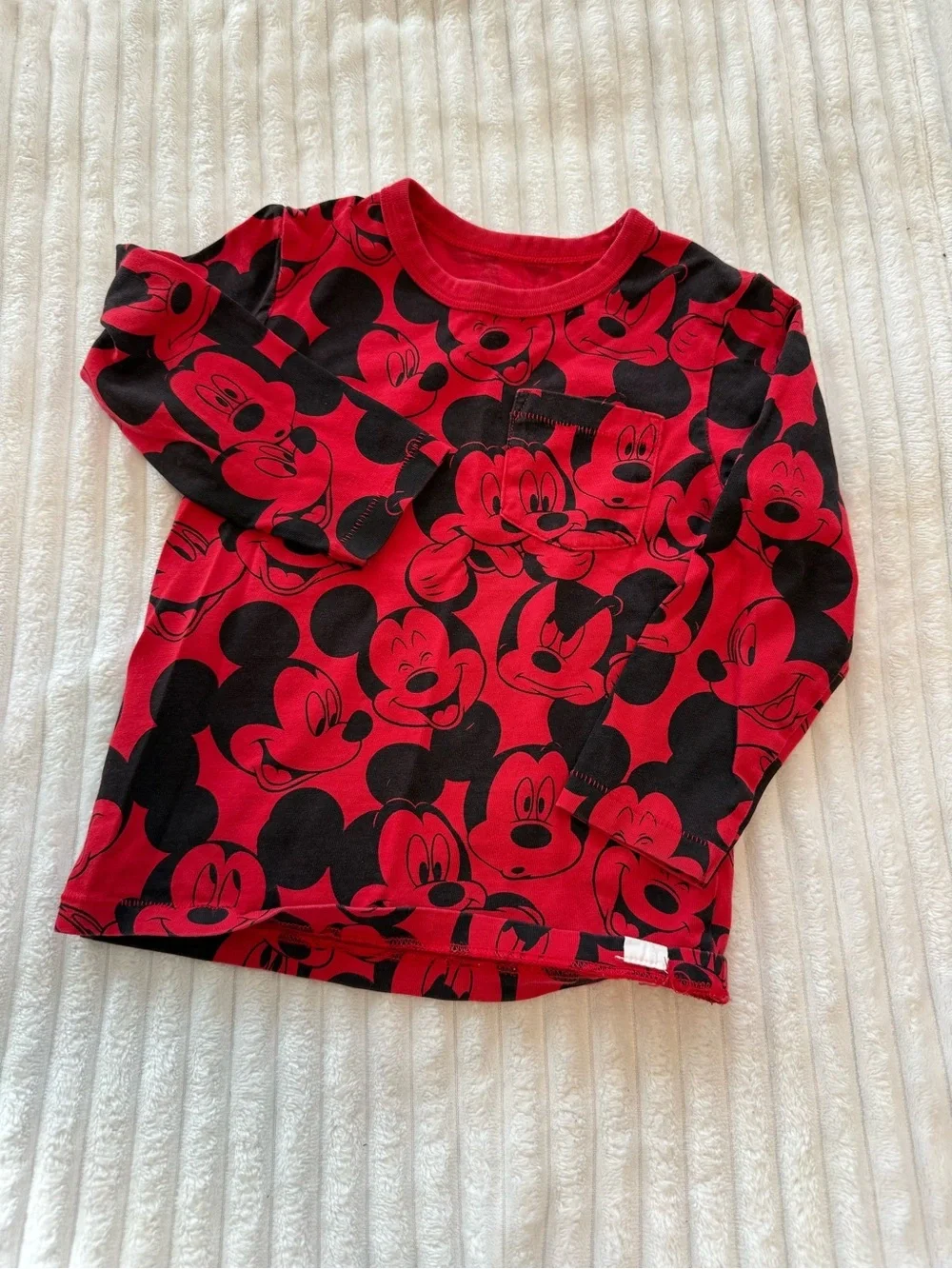 KidsMickey Mouse Bundle - Long & Short Sleeve Tops - Red, Gray, Black